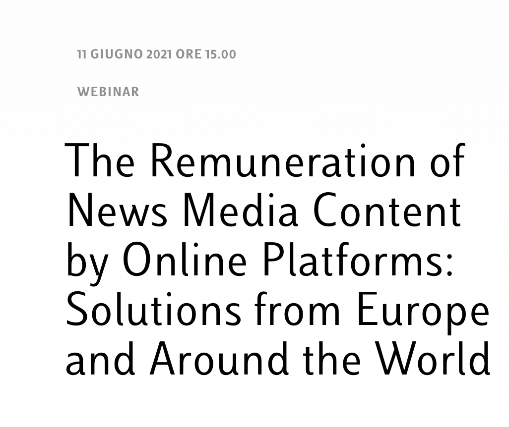 The Remuneration of News Media Content by Online Platforms: Solutions from Europe and Around the World